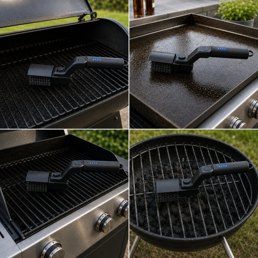 GrillPro - Elektrisk Grillborste med Roterande Borsthuvud