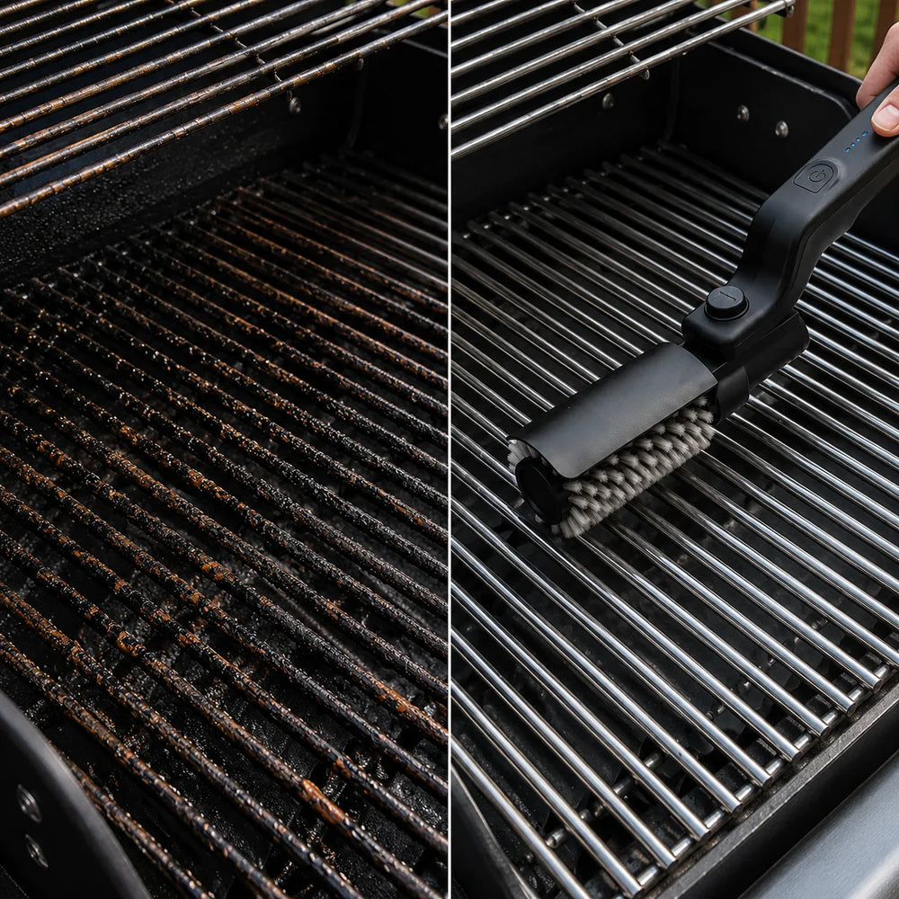 GrillPro - Elektrisk Grillborste med Roterande Borsthuvud